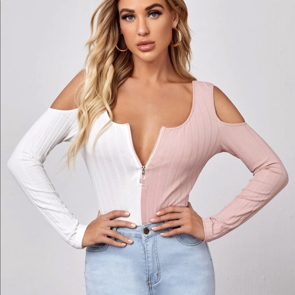 Zipper tee long sleeve